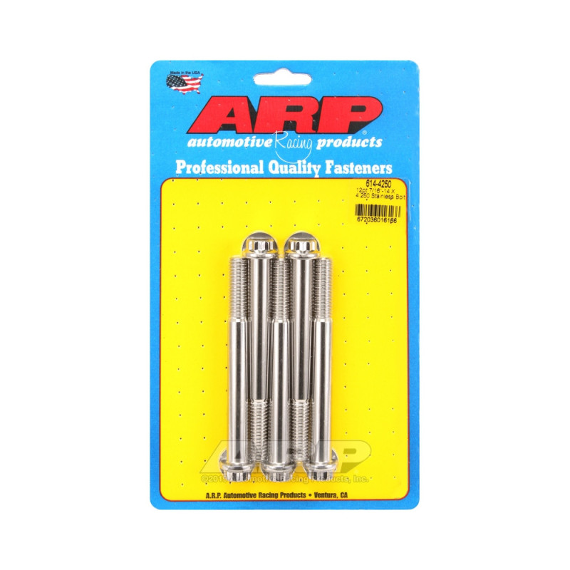Set de șuruburi și piulițe universale ARP 7/16-14 – Oțel inoxidabil, 12 puncte x 5 - ARP-614-4250 - 614-4250 - 3666618191294